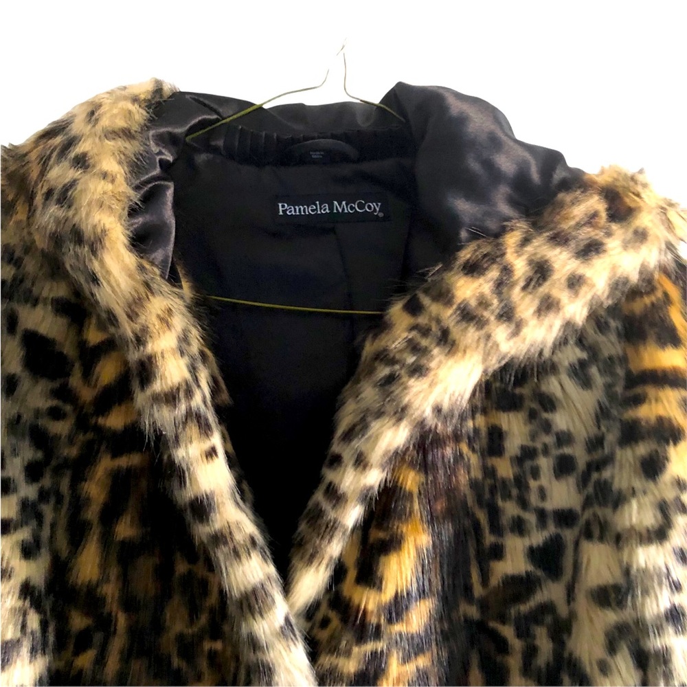 Pamela McCoy Faux Animal Print Walking Coat